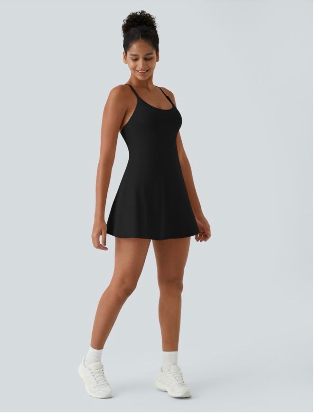 HALARA Black Mini Skater Dress